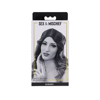 Satin Blindfold Black Sex & Mischief SS10001