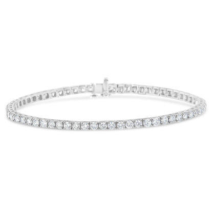 IGI Certified Diamond 14K White Gold Classic 7” Tennis Bracelet - Choice of Carat Weights