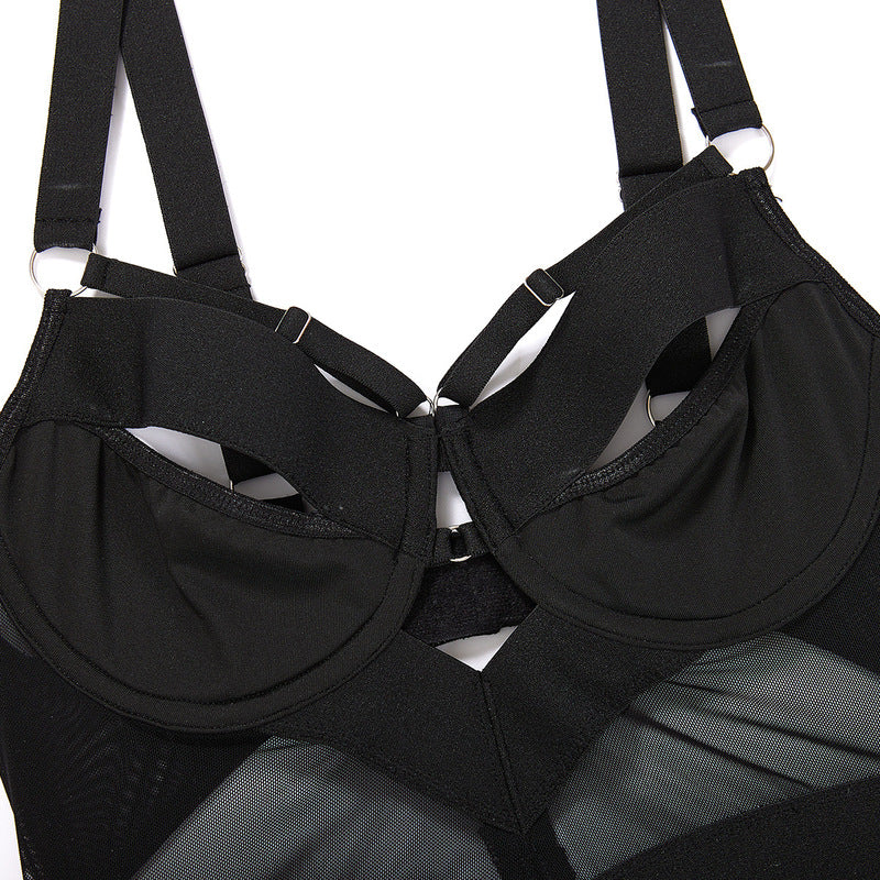 Black Dark Style Sexy Lingerie-Bra Details