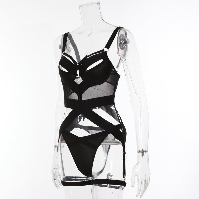 Black Dark Style Sexy Lingerie-Side Show